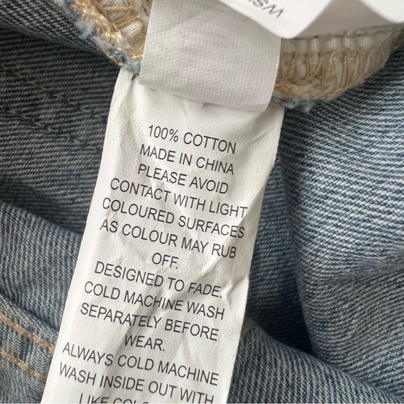 Jeanswest Women’s Mini Denim Skirt A-Line High Waist Distressed Blue Size 16 - Picture 10 of 12